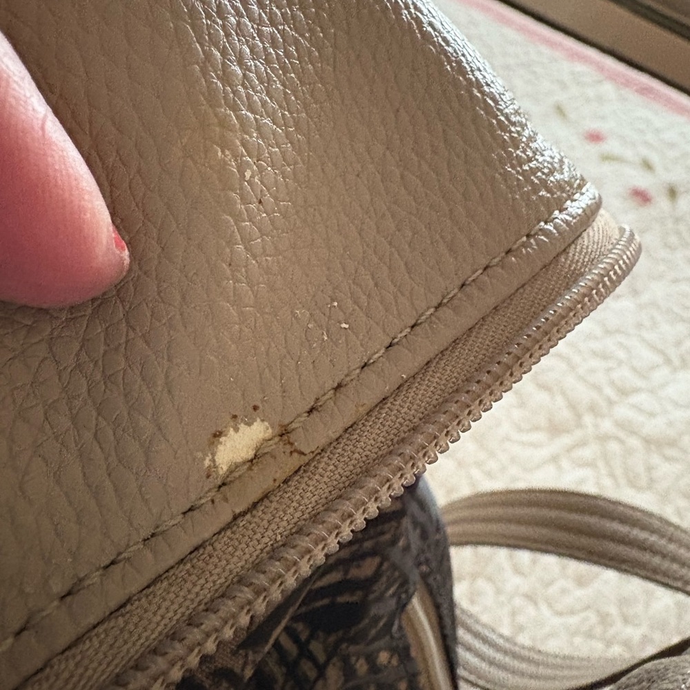 Lug Tempo XL Vegan Leather Quilted Tote  in Tan - Picture 2 of 10